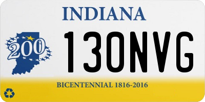 IN license plate 130NVG