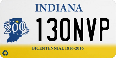 IN license plate 130NVP