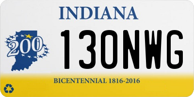IN license plate 130NWG