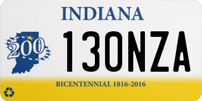IN license plate 130NZA