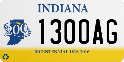 IN license plate 130OAG