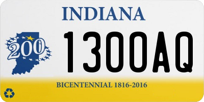 IN license plate 130OAQ
