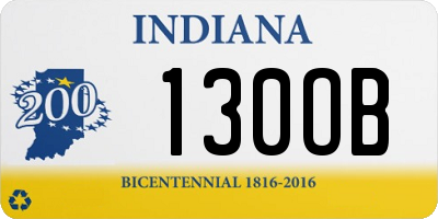 IN license plate 130OB