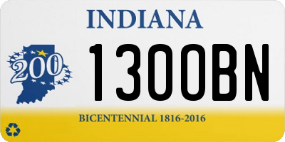 IN license plate 130OBN
