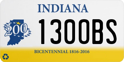 IN license plate 130OBS