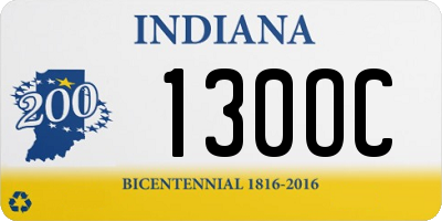 IN license plate 130OC