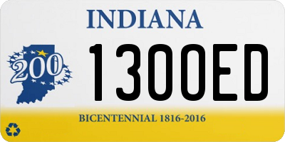 IN license plate 130OED