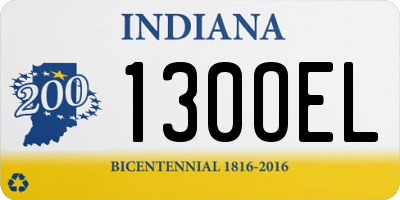 IN license plate 130OEL