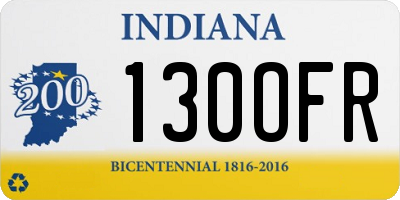 IN license plate 130OFR