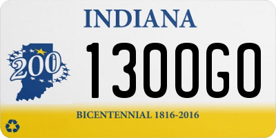 IN license plate 130OGO