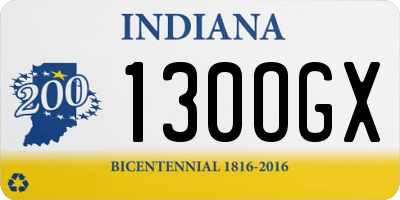 IN license plate 130OGX
