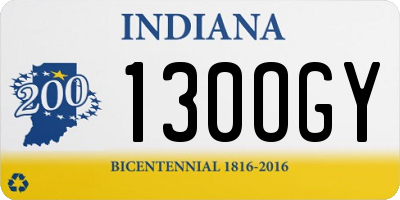 IN license plate 130OGY