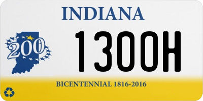 IN license plate 130OH