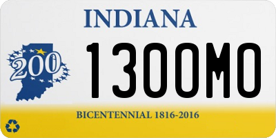 IN license plate 130OMO
