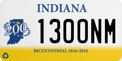 IN license plate 130ONM