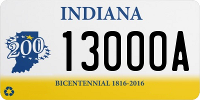 IN license plate 130OOA