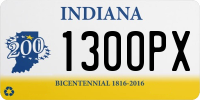 IN license plate 130OPX