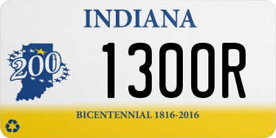 IN license plate 130OR