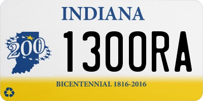 IN license plate 130ORA