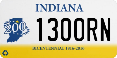 IN license plate 130ORN