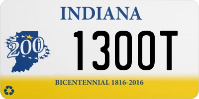 IN license plate 130OT