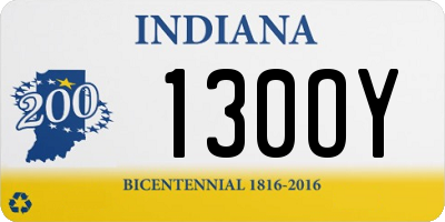 IN license plate 130OY