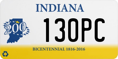 IN license plate 130PC