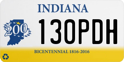 IN license plate 130PDH