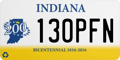 IN license plate 130PFN