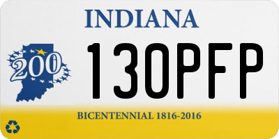 IN license plate 130PFP