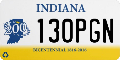 IN license plate 130PGN