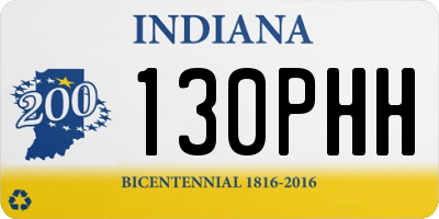 IN license plate 130PHH