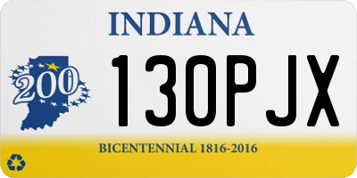 IN license plate 130PJX