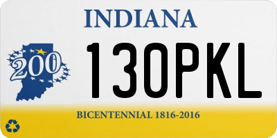 IN license plate 130PKL