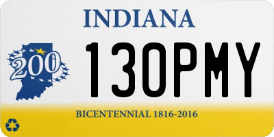 IN license plate 130PMY