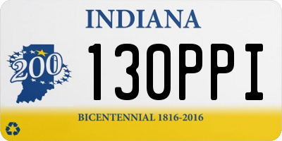 IN license plate 130PPI