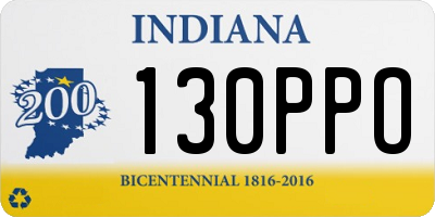 IN license plate 130PPO
