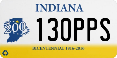 IN license plate 130PPS