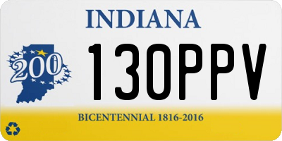IN license plate 130PPV