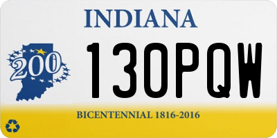 IN license plate 130PQW