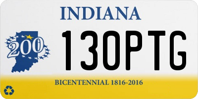 IN license plate 130PTG
