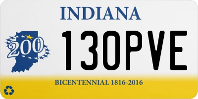 IN license plate 130PVE