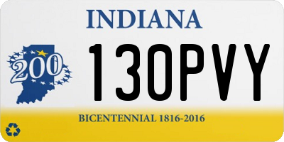 IN license plate 130PVY
