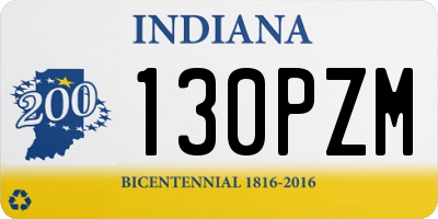 IN license plate 130PZM