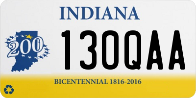 IN license plate 130QAA