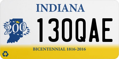 IN license plate 130QAE