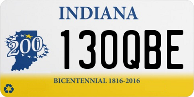 IN license plate 130QBE