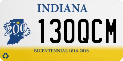 IN license plate 130QCM