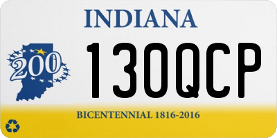 IN license plate 130QCP