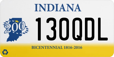 IN license plate 130QDL